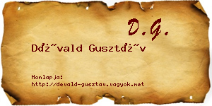 Dévald Gusztáv névjegykártya