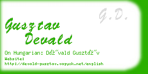 gusztav devald business card
